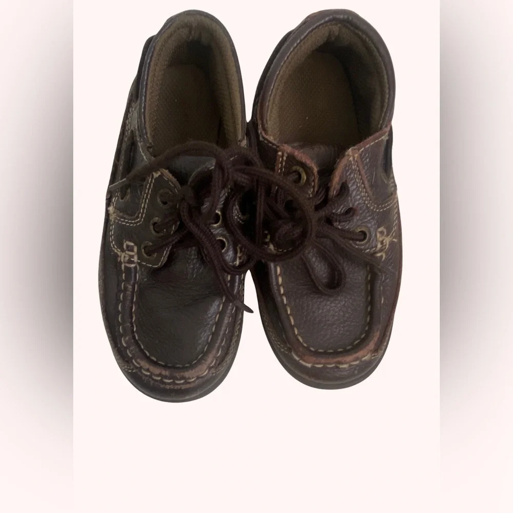 Sperry brown pebbled leather size 12 loafers with lug sole.